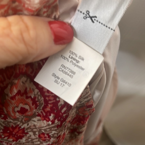 Madewell Silk Off Shoulder Dress Paisley Print Lined Sz M - Picture 9 of 11